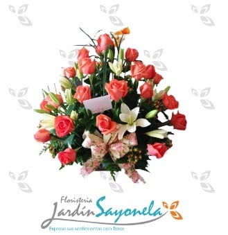 Lirios y Rosas Salmón