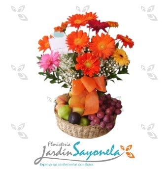 Gerberas y Frutas